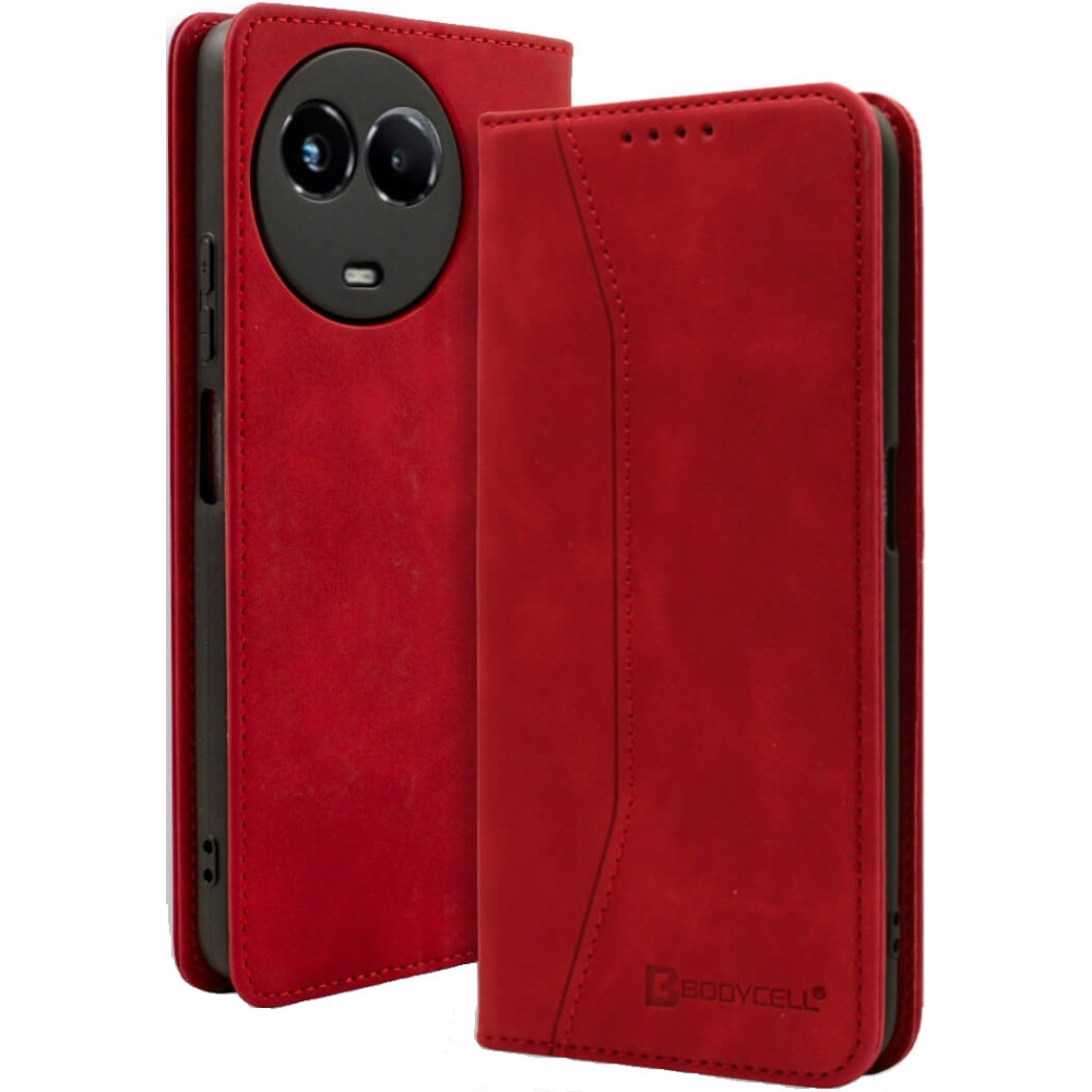 Bodycell Θήκη - Πορτοφόλι Realme 11 5G - Red (5206015073267)