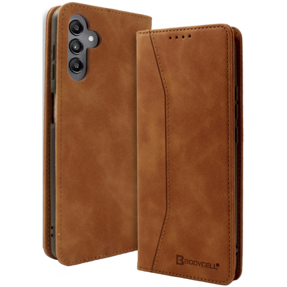 Θήκη Πορτοφόλι - Samsung Galaxy A15 - Bodycell Book Case - Brown (5206015073281)