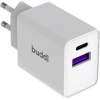 Buddi 30W GaN Mini Charger - Ταχυφορτιστής Ταξιδιού / Αντάπτορας με 1 x USB-A / 1 x Type-C - 30W - White - 5 Έτη Εγγύηση (8719246407826)