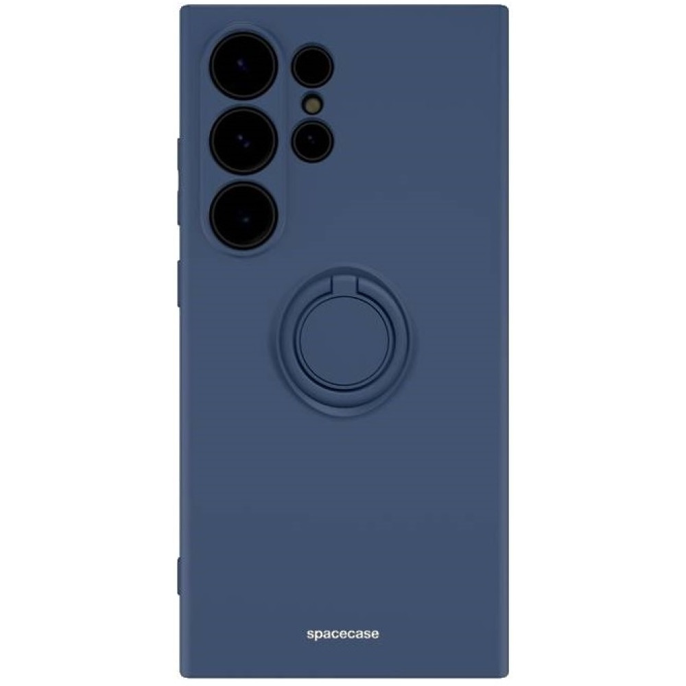 Θήκη Σιλικόνης με Μεταλλικό Μαγνητικό Ring Holder - Samsung Galaxy S24 Ultra - Spacecase Silicone Ring - Blue (5905719106782)