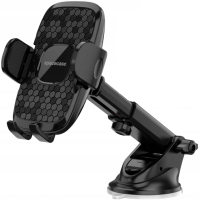 Spacecase SC13 Ghost Series Dash & Windshield Car Holder - Universal Βάση Κινητών 4.7" - 7" με Βεντούζα & Ρυθμιζόμενο Βραχίονα για Ταμπλό / Παρμπρίζ Αυτοκινήτου - Black (5905719039066)