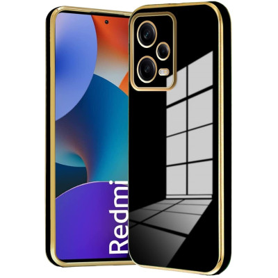 Bodycell Gold Plated - Θήκη Σιλικόνης Xiaomi Redmi Note 12 Pro Plus - Black (5206015071782)