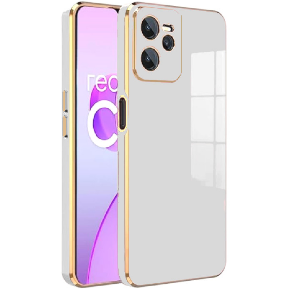 Bodycell Gold Plated - Θήκη Σιλικόνης Realme C35 - White (5206015070815)