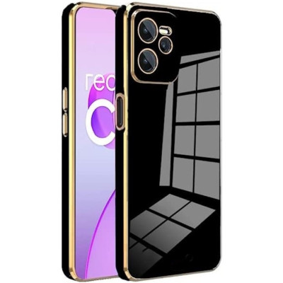 Bodycell Gold Plated - Θήκη Σιλικόνης Realme C35 - Black (5206015070785)