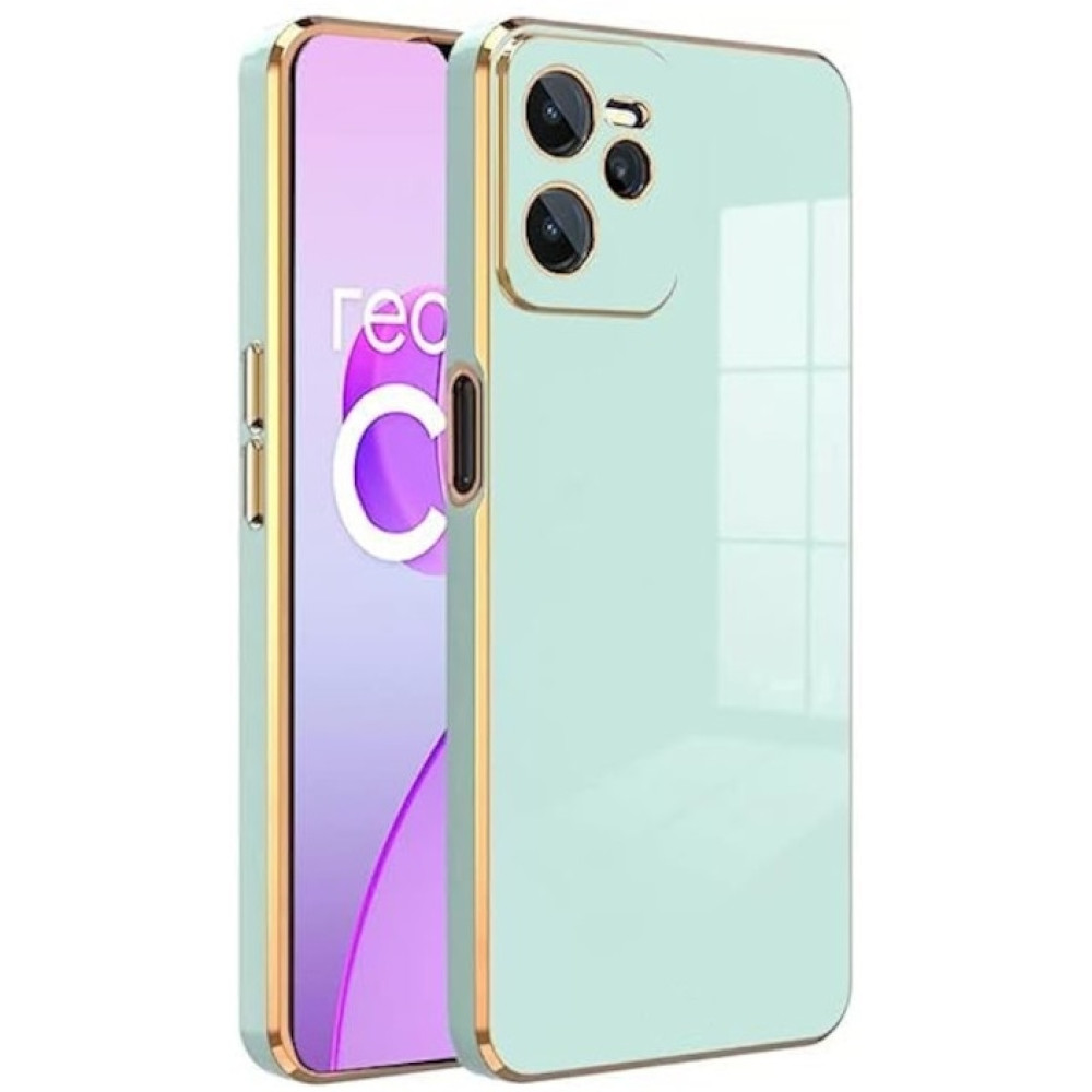 Bodycell Gold Plated - Θήκη Σιλικόνης Realme C35 - Mint Green (5206015070792)