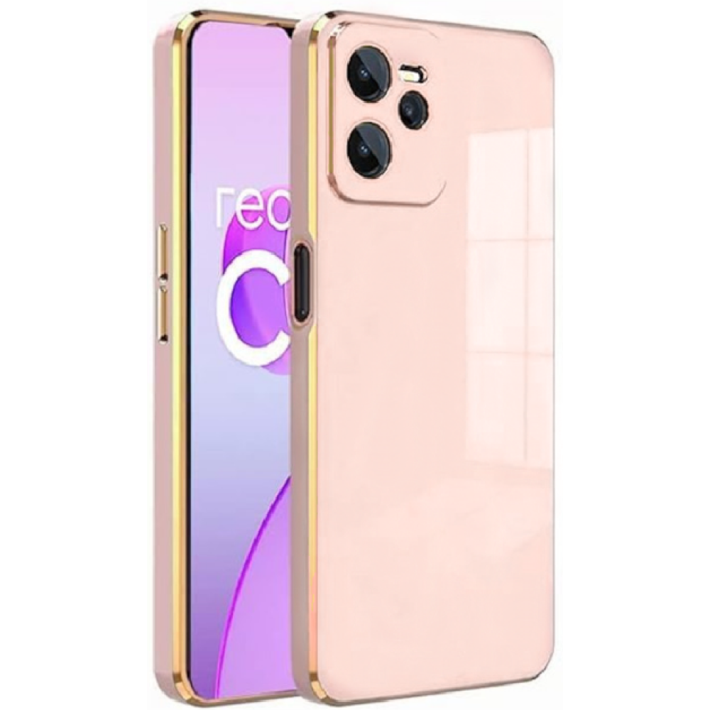Bodycell Gold Plated - Θήκη Σιλικόνης Realme C35 - Pink (5206015070808)