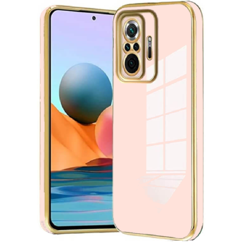 Bodycell Gold Plated - Θήκη Σιλικόνης Xiaomi Redmi Note 10 Pro - Pink (5206015071591)