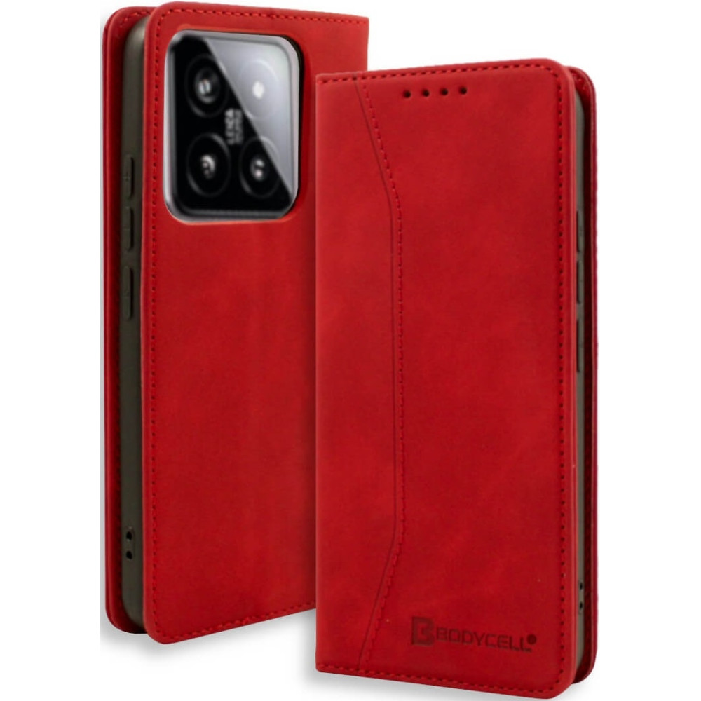 Θήκη Πορτοφόλι - Xiaomi 14 - Bodycell Book Case - Red (5206015073328)