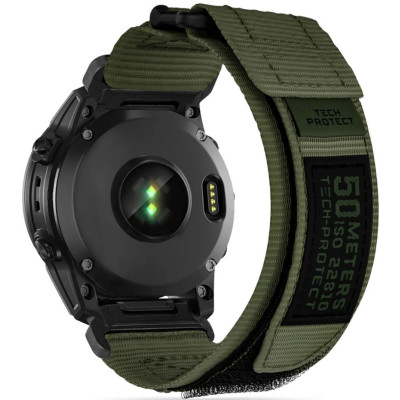 Tech-Protect Λουράκι Scout Pro - Garmin Fenix 5/6/6 Pro/7/8/E (47mm) - Military Green (5906302309344)
