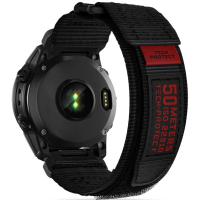 Tech-Protect Λουράκι Scout Pro - Garmin Fenix 5/6/6 Pro/7/8/E (47mm) - Black (5906302309368)
