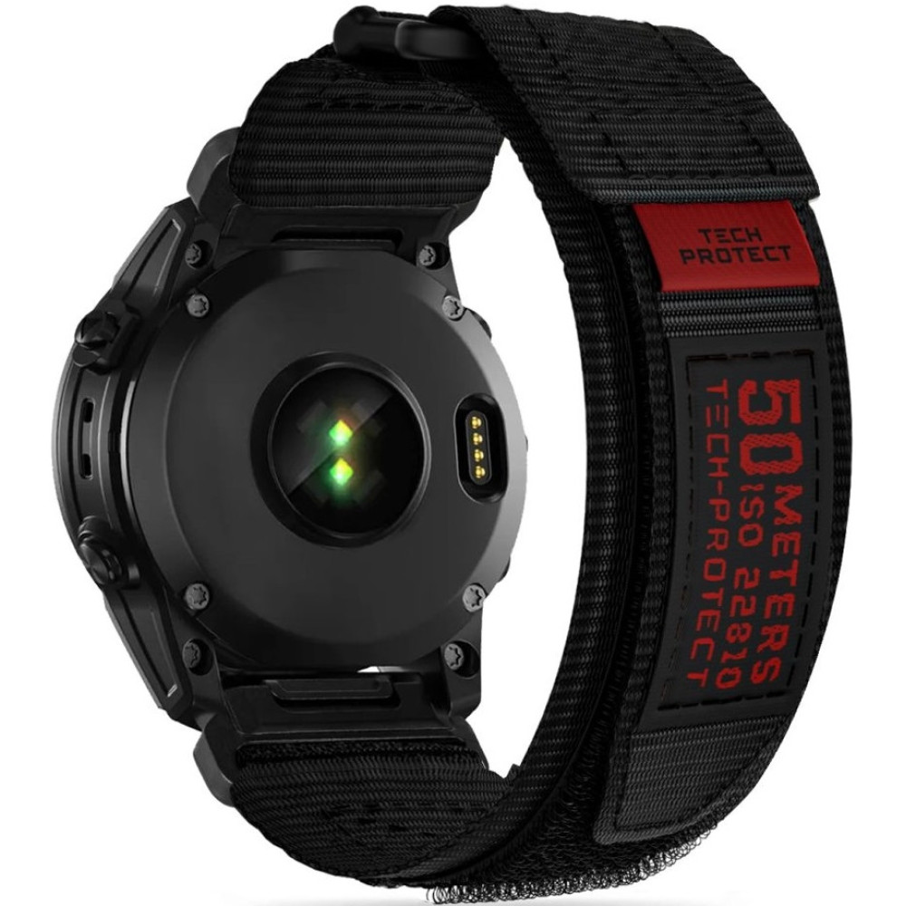 Tech-Protect Λουράκι Scout Pro - Garmin Fenix 3/5X/3HR/5X Plus/6X/6X Pro/7X/8 (51mm) - Black (5906302309283)