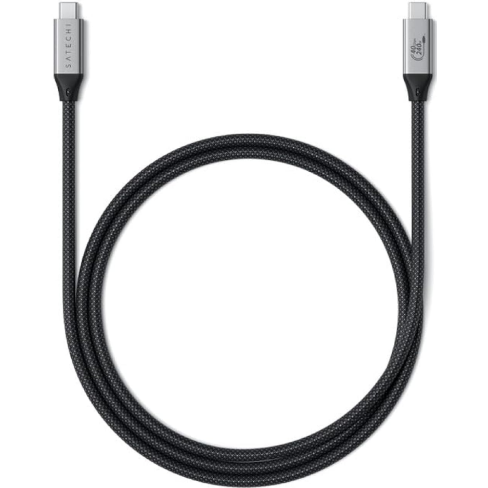 Satechi USB4 Pro Cable - Καλώδιο Φόρτισης / Μεταφοράς Δεδομένων με 8K Ανάλυση Βίντεο - USB4 Type-C σε USB4 Type-C - 240W - 120cm - Black (ST-YU4120M)