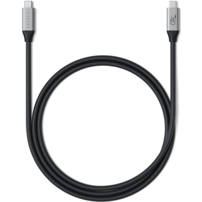 Satechi USB4 Pro Cable - Καλώδιο Φόρτισης / Μεταφοράς Δεδομένων με 8K Ανάλυση Βίντεο - USB4 Type-C σε USB4 Type-C - 240W - 120cm - Black (ST-YU4120M)