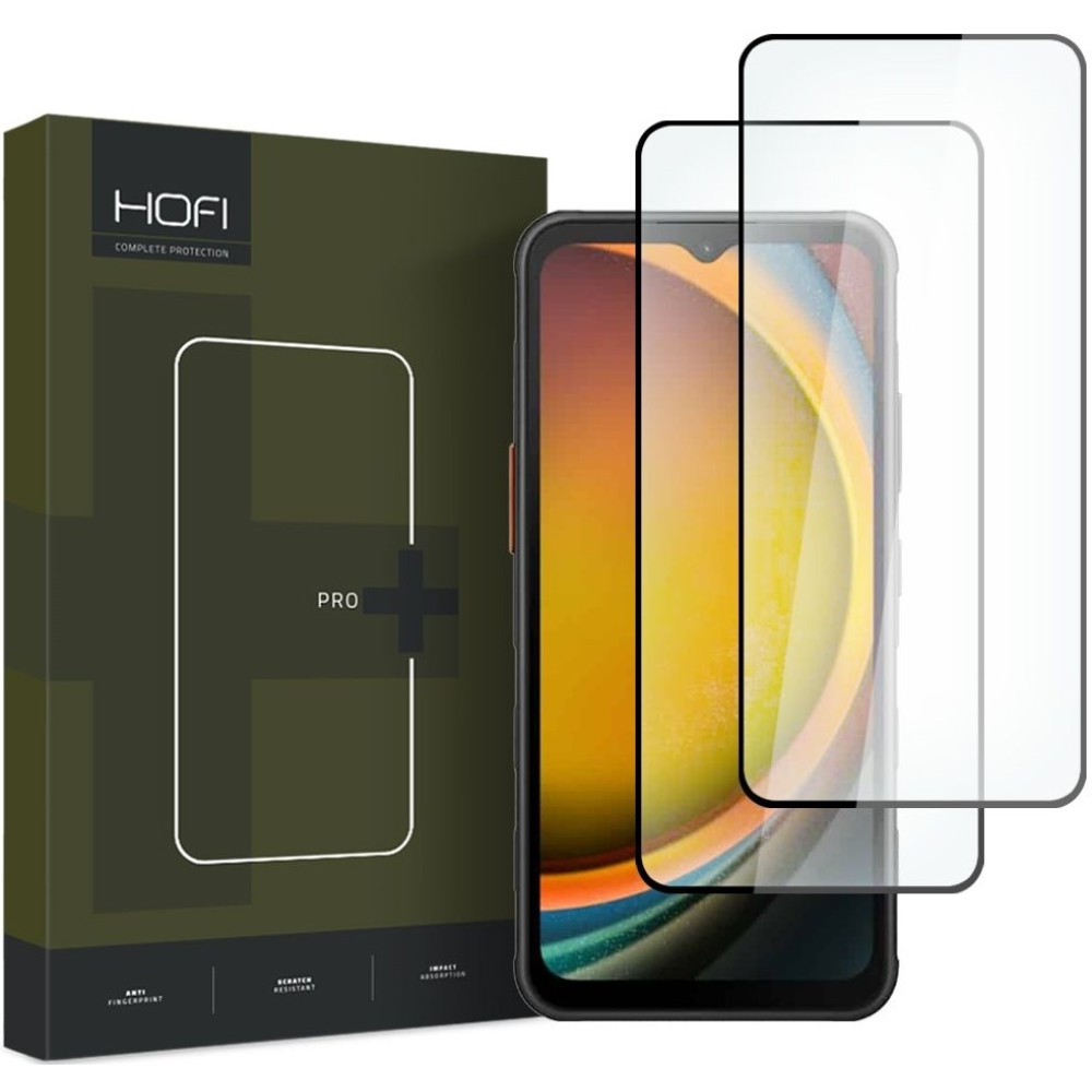 Full Face Αντιχαρακτικό Γυαλί Οθόνης - Samsung Galaxy Xcover7 - Hofi Premium Pro+ Tempered Glass - 2 Τεμάχια - Black (5906203691616)