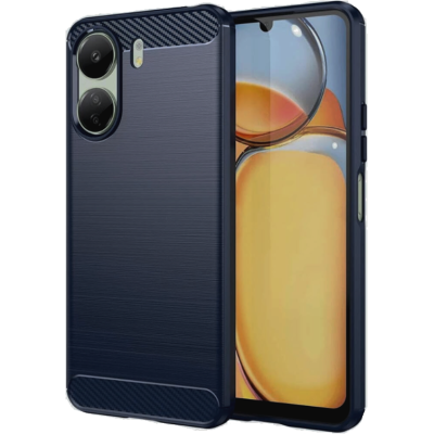 HappyCase Θήκη Σιλικόνης Brushed - Xiaomi Redmi 13C 4G / Poco C65 - Blue (8719246441202)