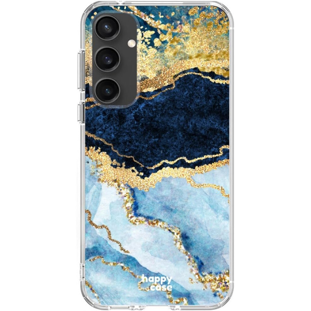 HappyCase Θήκη Σιλικόνης - Samsung Galaxy S23 FE - Blue Marble Print (8719246442513)