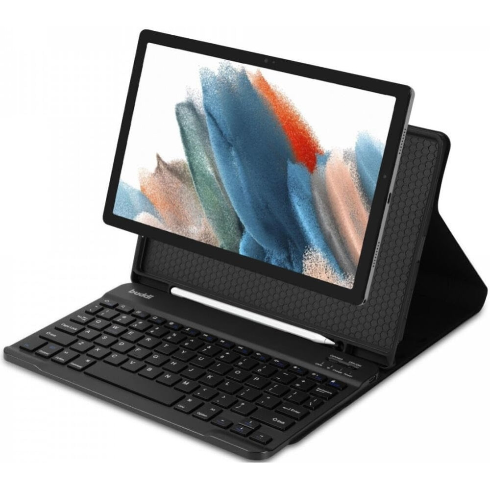 Buddi Zuna Keyboard Case - Θήκη με Υποδοχή για Γραφίδα και Πληκτρολόγιο Bluetooth - Samsung Galaxy Tab S10 Lite 10.9" / S10 FE 10.9" / S9 FE 10.9" / S9 11" - Black (8719246427626)