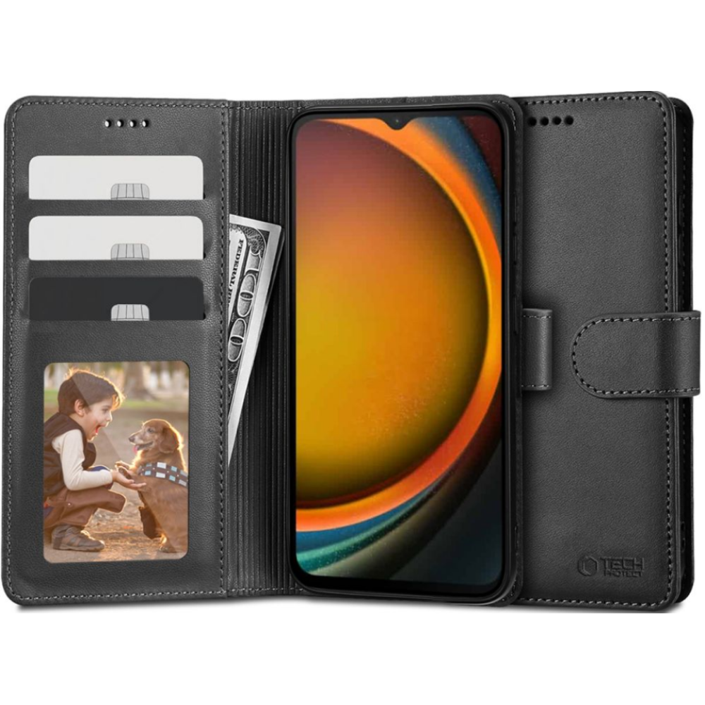 Θήκη Πορτοφόλι Samsung Galaxy Xcover7 - Tech-Protect Wallet - Black (5906203691623)