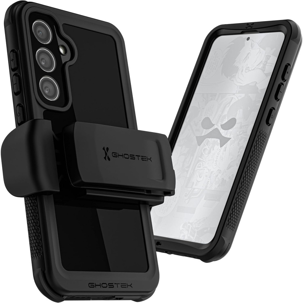 Ανθεκτική Αδιάβροχη Θήκη με Περιστρεφόμενο Κλιπ Ζώνης - Samsung Galaxy S24 Plus - Ghostek Nautical 4 - Black (GHOCAS3722)