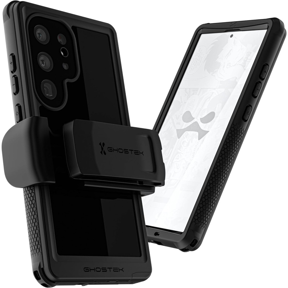 Ανθεκτική Αδιάβροχη Θήκη με Περιστρεφόμενο Κλιπ Ζώνης - Samsung Galaxy S24 Ultra - Ghostek Nautical 4 - Black (GHOCAS3724)