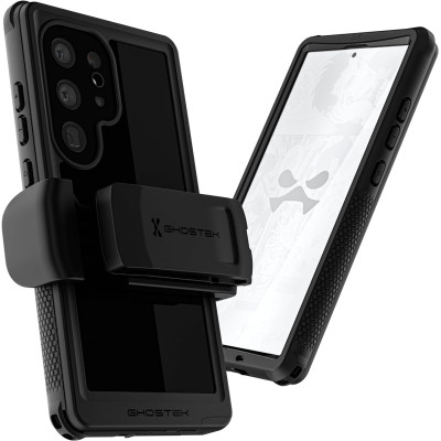 Ανθεκτική Αδιάβροχη Θήκη με Περιστρεφόμενο Κλιπ Ζώνης - Samsung Galaxy S24 Ultra - Ghostek Nautical 4 - Black (GHOCAS3724)