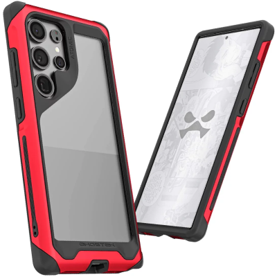 Διάφανη Ανθεκτική Θήκη - Samsung Galaxy S24 Ultra - Ghostek Atomic Slim 4 - Red (GHOCAS3704)