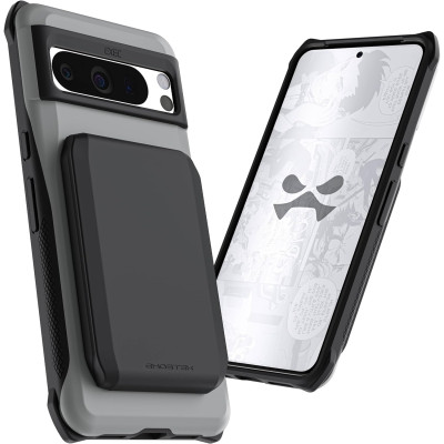 Ghostek Exec 6 - Ανθεκτική MagSafe Θήκη - Πορτοφόλι Google Pixel 8 Pro - Grey (GHOCAS3627)