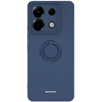 Θήκη Σιλικόνης με Μεταλλικό Μαγνητικό Ring Holder - Xiaomi Redmi Note 13 Pro 5G / Poco X6 - Spacecase Silicone Ring - Blue (5905719108045)