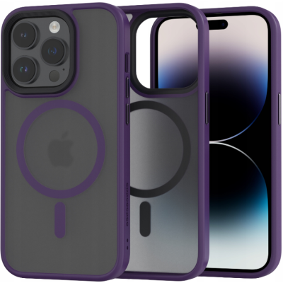 Spacecase Hybrid MagSafe - Σκληρή Ημιδιάφανη Θήκη MagSafe - Apple iPhone 14 Pro - Purple (5905719103026)