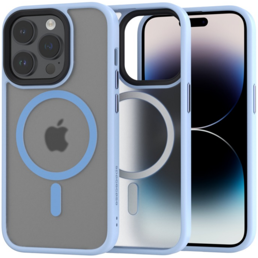 Spacecase Hybrid MagSafe - Σκληρή Ημιδιάφανη Θήκη MagSafe - Apple iPhone 14 Pro - Baby Blue (5905719103040)