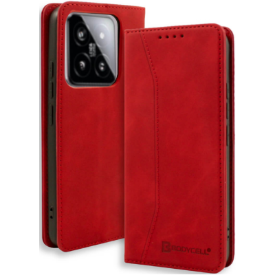 Θήκη Πορτοφόλι - Xiaomi 14 Pro - Bodycell Book Case - Red (5206015073359)