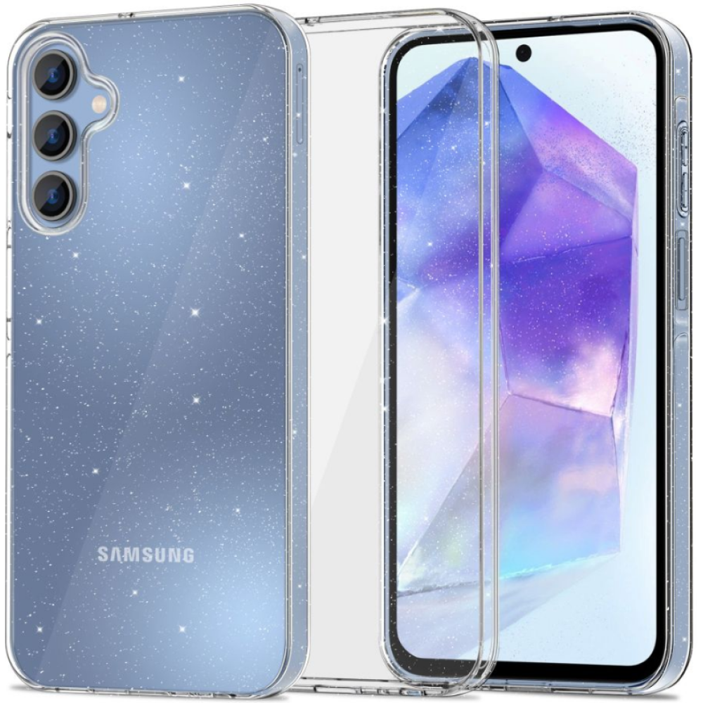 Διάφανη Θήκη Σιλικόνης - Samsung Galaxy A55 - Tech-Protect FlexAir - Glitter (5906203692217)