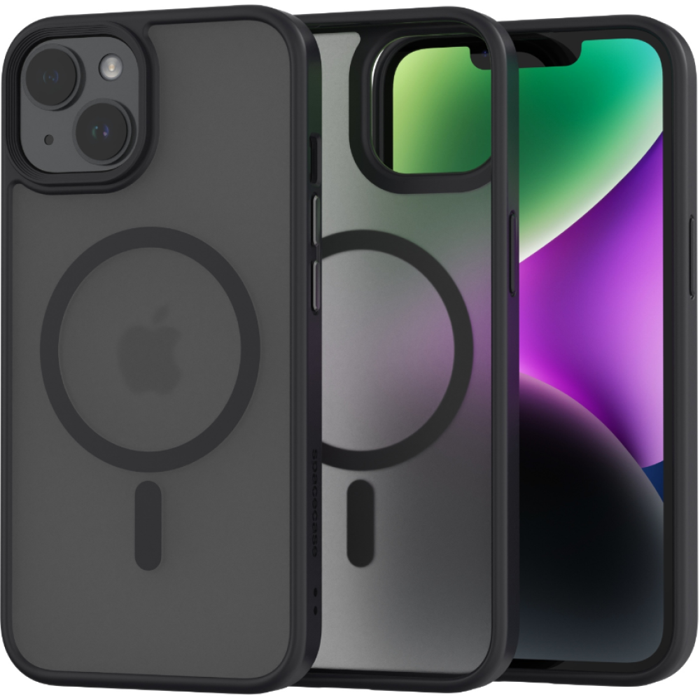Spacecase Hybrid MagSafe - Σκληρή Ημιδιάφανη Θήκη MagSafe - Apple iPhone 14 - Black (5905719102937)