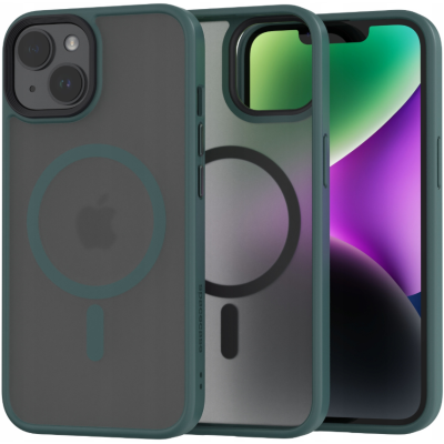 Spacecase Hybrid MagSafe - Σκληρή Ημιδιάφανη Θήκη MagSafe - Apple iPhone 14 - Dark Green (5905719102951)