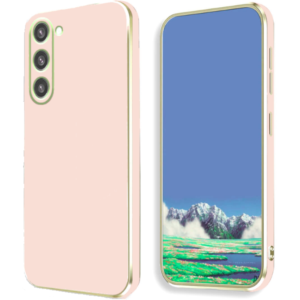 Bodycell Gold Plated - Θήκη Σιλικόνης Samsung Galaxy S23 Plus - Pink (5206015071485)