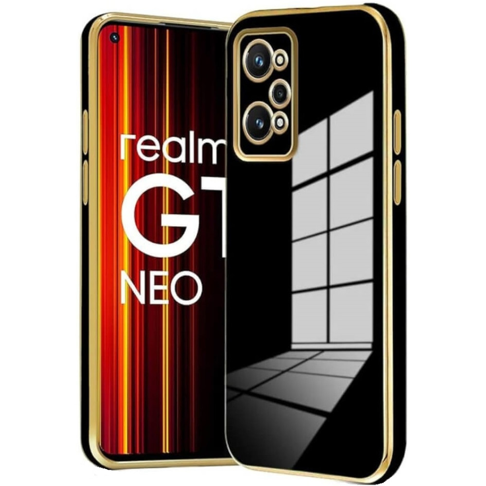 Bodycell Gold Plated - Θήκη Σιλικόνης Realme GT Neo 2 - Black (5206015070907)
