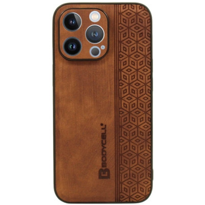 Bodycell Pattern Leather - Σκληρή Θήκη Apple iPhone 14 Pro - Brown (5206015068621)
