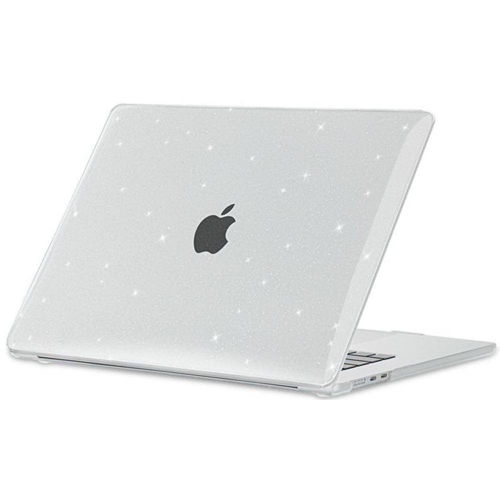 Ανθεκτική Σκληρή Θήκη - Apple MacBook Air 13" M4 2025 / M3 2024 / M2 2022 - Tech-Protect SmartShell - Glitter Clear (9589046924095)