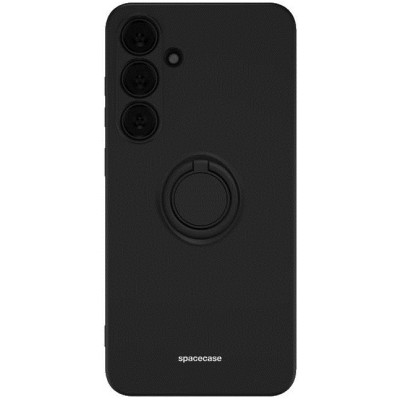 Θήκη Σιλικόνης με Μεταλλικό Μαγνητικό Ring Holder - Samsung Galaxy S24 Plus - Spacecase Silicone Ring - Black (5905719106737)