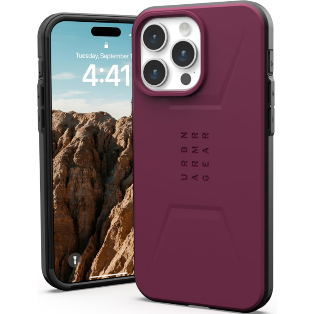 UAG Civilian - Ανθεκτική Θήκη MagSafe Apple iPhone 15 Pro Max - Bordeaux (114295119049)