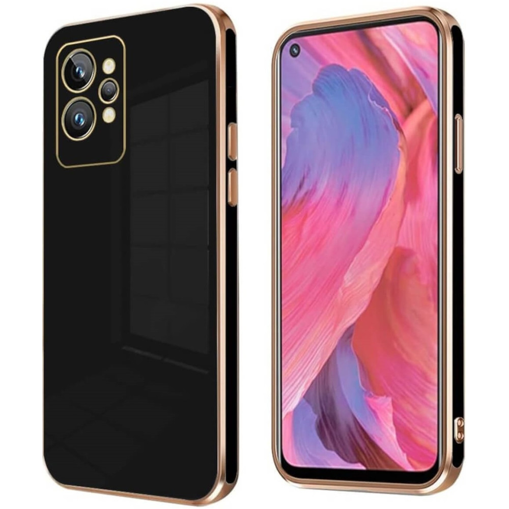 Bodycell Gold Plated - Θήκη Σιλικόνης Realme GT2 Pro - Black (5206015070860)