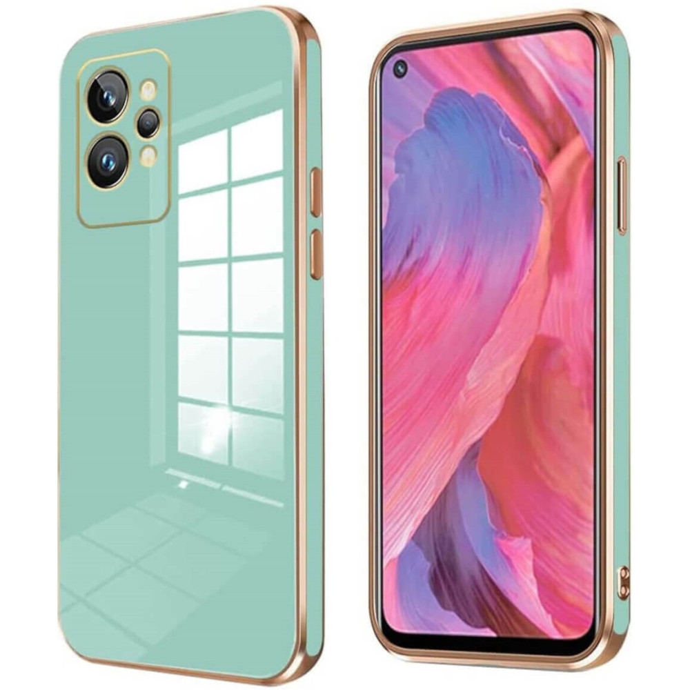 Bodycell Gold Plated - Θήκη Σιλικόνης Realme GT2 Pro - Mint Green (5206015070877)