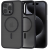 Θήκη Apple iPhone 15 Pro Max - Spacecase Hybrid MagSafe Σκληρή Ημιδιάφανη με MagSafe - Black (5905719103231)