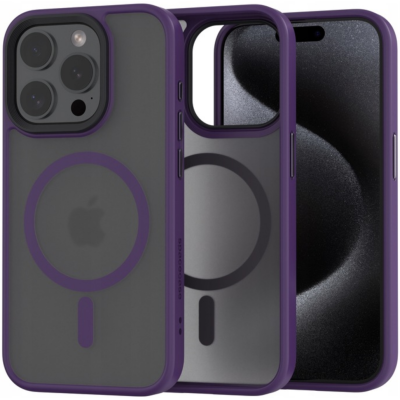 Spacecase Hybrid MagSafe - Σκληρή Ημιδιάφανη Θήκη MagSafe - Apple iPhone 15 Pro - Purple (5905719103224)