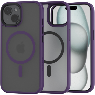 Spacecase Hybrid MagSafe - Σκληρή Ημιδιάφανη Θήκη MagSafe - Apple iPhone 15 Plus - Purple (5905719103187)