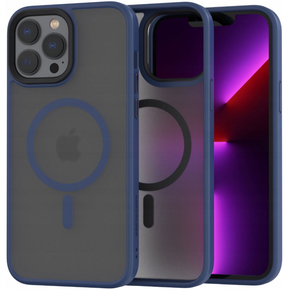 Spacecase Hybrid MagSafe - Σκληρή Ημιδιάφανη Θήκη MagSafe - Apple iPhone 13 Pro Max - Dark Blue (5905719102906)