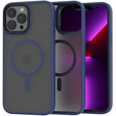 Spacecase Hybrid MagSafe - Σκληρή Ημιδιάφανη Θήκη MagSafe - Apple iPhone 13 Pro Max - Dark Blue (5905719102906)