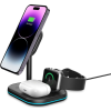 Tech-Protect A27 3 in 1 Magnetic MagSafe Wireless Charger - Βάση Ασύρματης Φόρτισης MagSafe για iPhone 16 / 15 / 14 / 13 / 12 / AirPods / Apple Watch - 10W - Black (9490713934586)