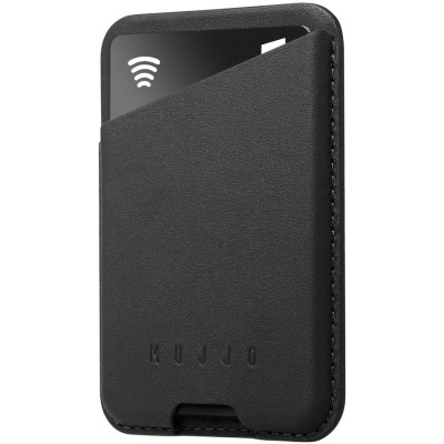 Mujjo Full Leather Magnetic Wallet - Universal Δερμάτινο MagSafe Πορτοφόλι / Θήκη για Κάρτες - Black (MUJJO-WA-001-BK)