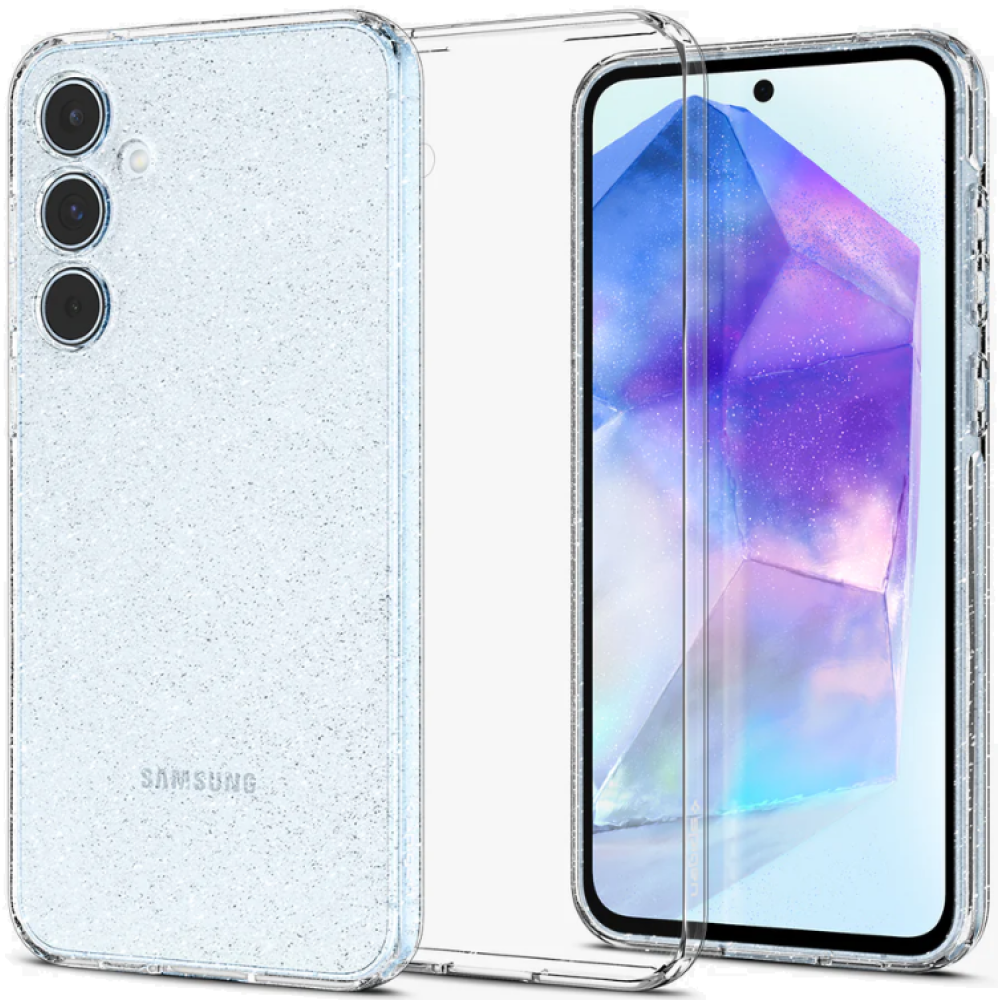 Θήκη Σιλικόνης - Samsung Galaxy A55 - Spigen Liquid Crystal Glitter - Crystal Quartz (ACS07538)